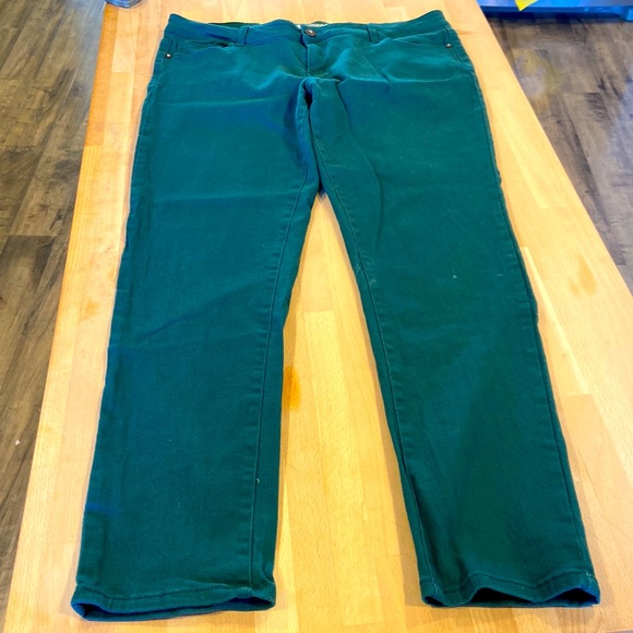 emperial Jeans Emerald Green Stretch Skinny Jeans Plus Size 2